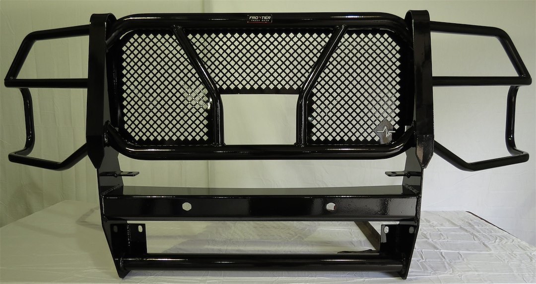 Frontier Truck Gear Grille Guard, Powder Coated, Black, Steel, With Brush Guard, Without Skid Plate, Without Step Plate, With Mount Kit – 200-22-0008