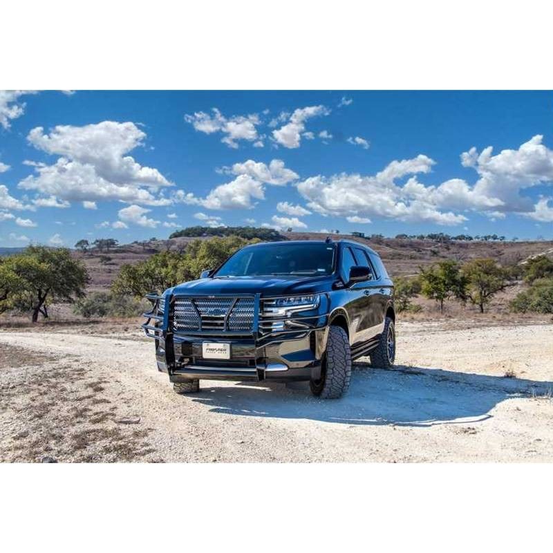 Frontier Truck Gear Grille Guard, Powder Coated, Black, Steel, With Brush Guard, Without Skid Plate, Without Step Plate, With Mount Kit – 200-22-1004