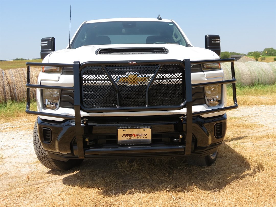 Frontier Truck Gear Grille Guard, Powder Coated, Black, Steel, With Brush Guard, Without Skid Plate, Without Step Plate, With Mount Kit – 200-22-4005