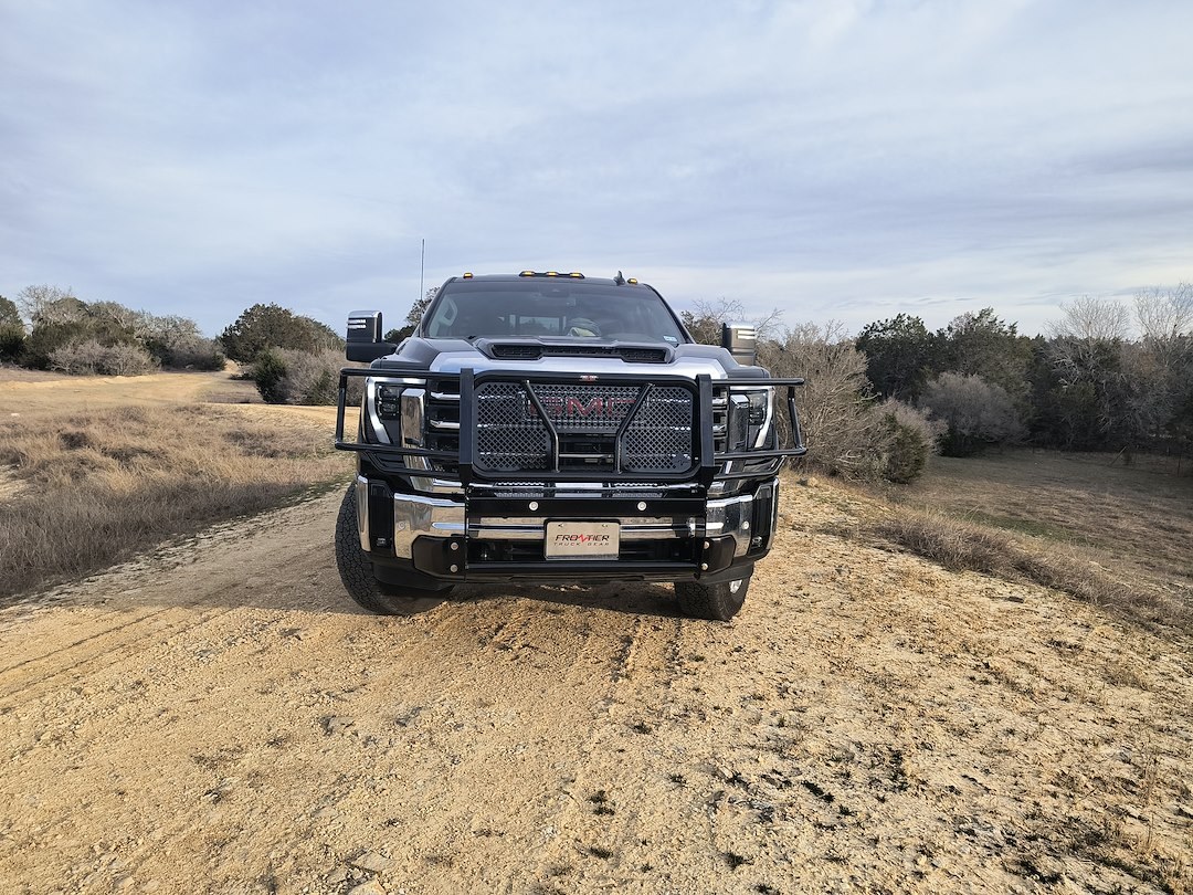 Frontier Truck Gear Grille Guard, Powder Coated, Black, Steel, With Brush Guard, Without Skid Plate, Without Step Plate, With Mount Kit – 200-32-4006