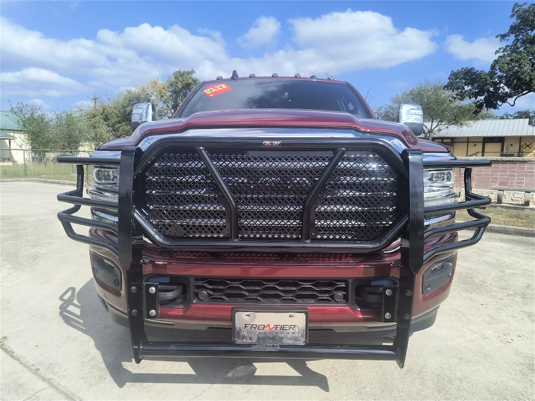 Frontier Truck Gear Grille Guard, 1-Piece, Powder Coated, Black, Steel, With Brush Guard, Without Skid Plate, Without Step Plate – 200-41-9012