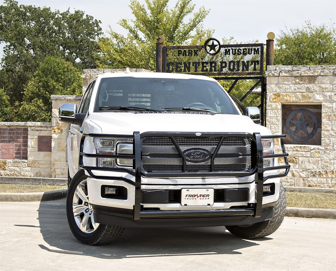 Frontier Truck Gear Grille Guard, Powder Coated, Black, Steel, With Brush Guard, Without Skid Plate, Without Step Plate, With Mount Kit – 200-51-5006