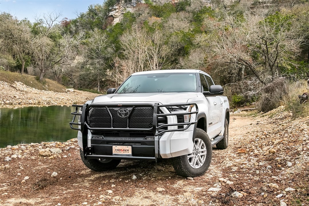 Frontier Truck Gear Grille Guard, Powder Coated, Black, Steel, With Brush Guard, Without Skid Plate, Without Step Plate, With Mount Kit – 200-62-2003