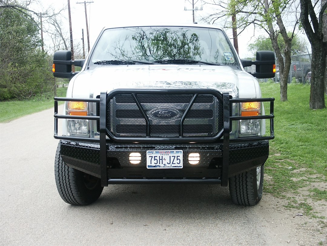 Frontier Truck Gear Bumper, Original, One Piece Design, Mounting Hardware Included, With Grille Guard, Without Winch Mount – 300-10-8005