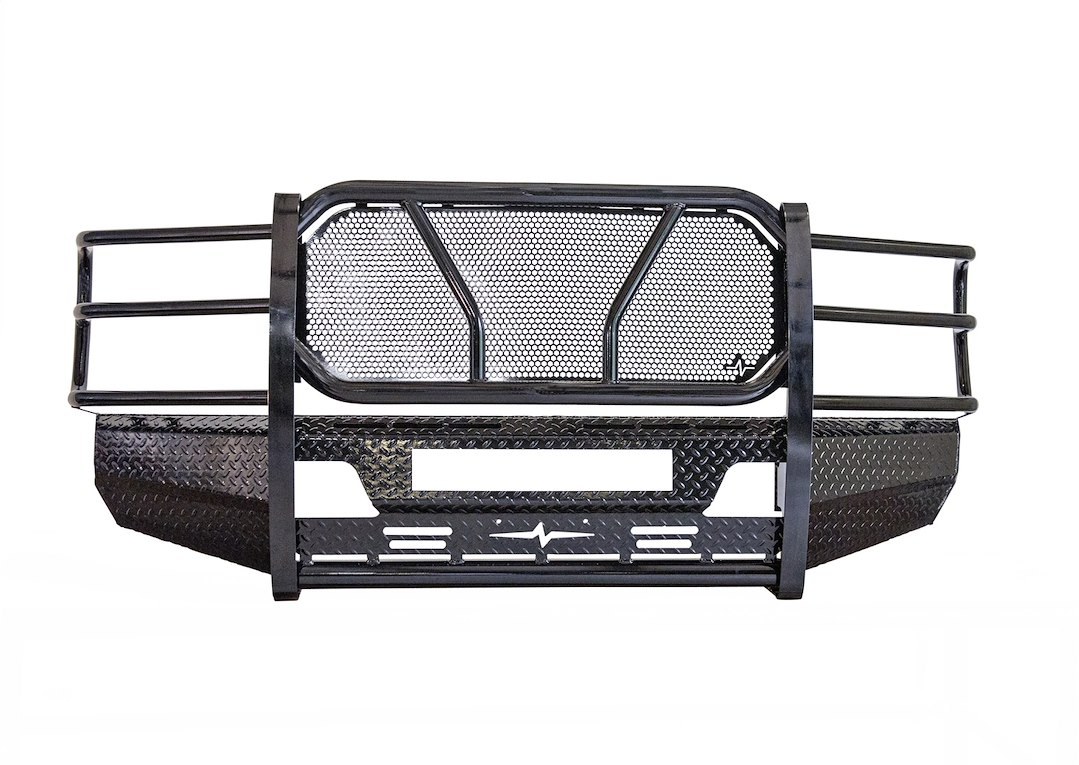 Frontier Truck Gear Bumper, Original, One Piece Design, Mounting Hardware Included, With Grille Guard, Without Winch Mount – 300-10-8006