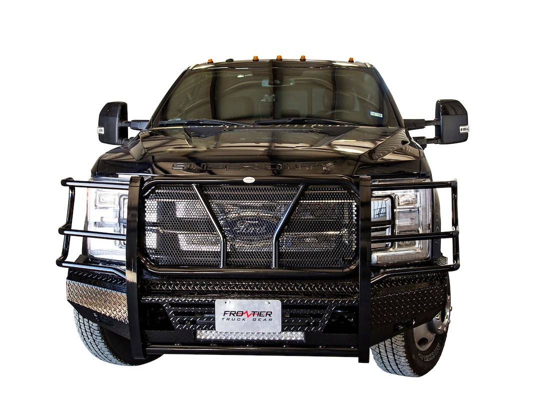 Frontier Truck Gear Bumper, Original, One Piece Design, Mounting Hardware Included, With Grille Guard, Without Winch Mount – 300-11-7006