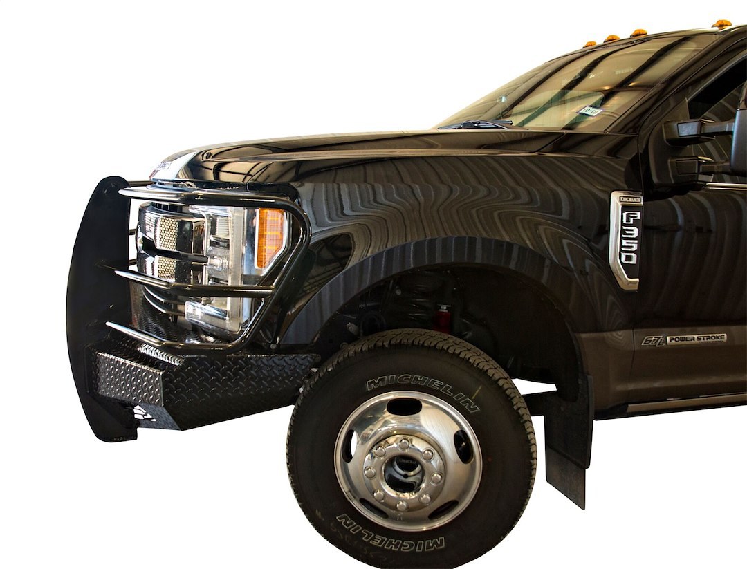 Frontier Truck Gear Bumper, Original, One Piece Design, Mounting Hardware Included, With Grille Guard, Without Winch Mount – 300-11-7006