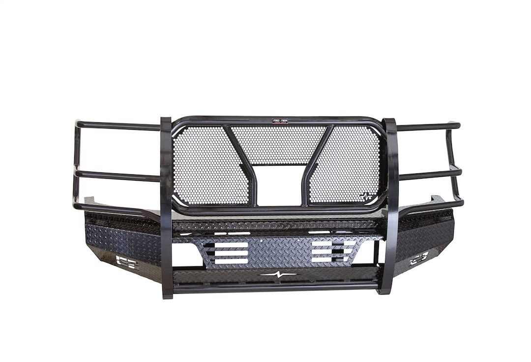 Frontier Truck Gear Bumper, Original, One Piece Design, Mounting Hardware Included, With Grille Guard, Without Winch Mount – 300-11-7007