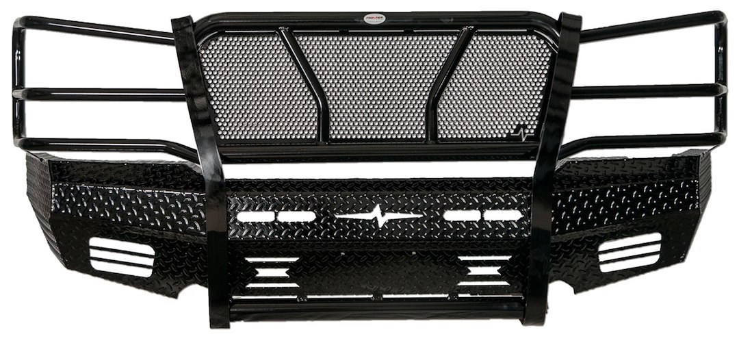 Frontier Truck Gear Bumper, Original, One Piece Design, Mounting Hardware Included, With Grille Guard, Without Winch Mount – 300-20-3009