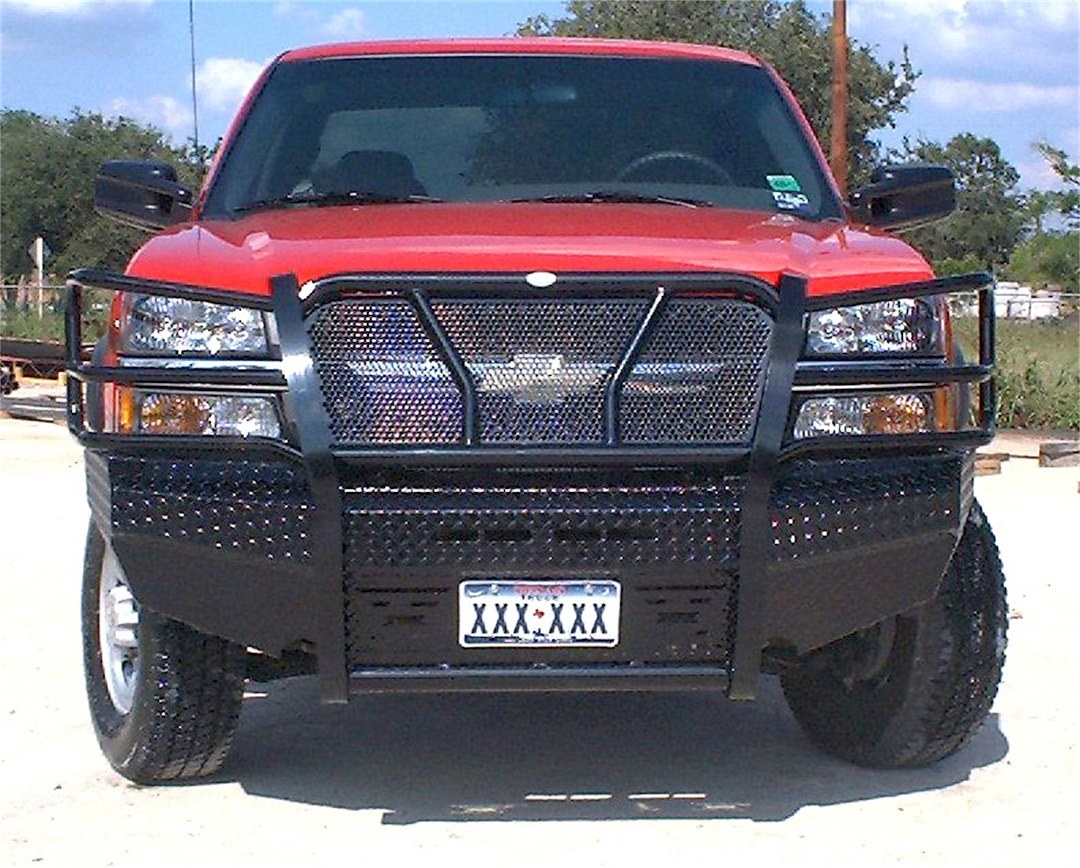 Frontier Truck Gear Bumper, Original, One Piece Design, Mounting Hardware Included, With Grille Guard, Without Winch Mount – 300-20-3009