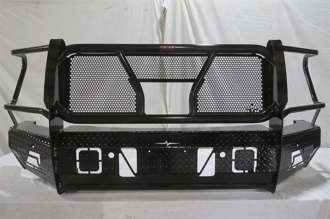 Frontier Truck Gear Bumper, Original, One Piece Design, Mounting Hardware Included, With Grille Guard, Without Winch Mount – 300-52-4009