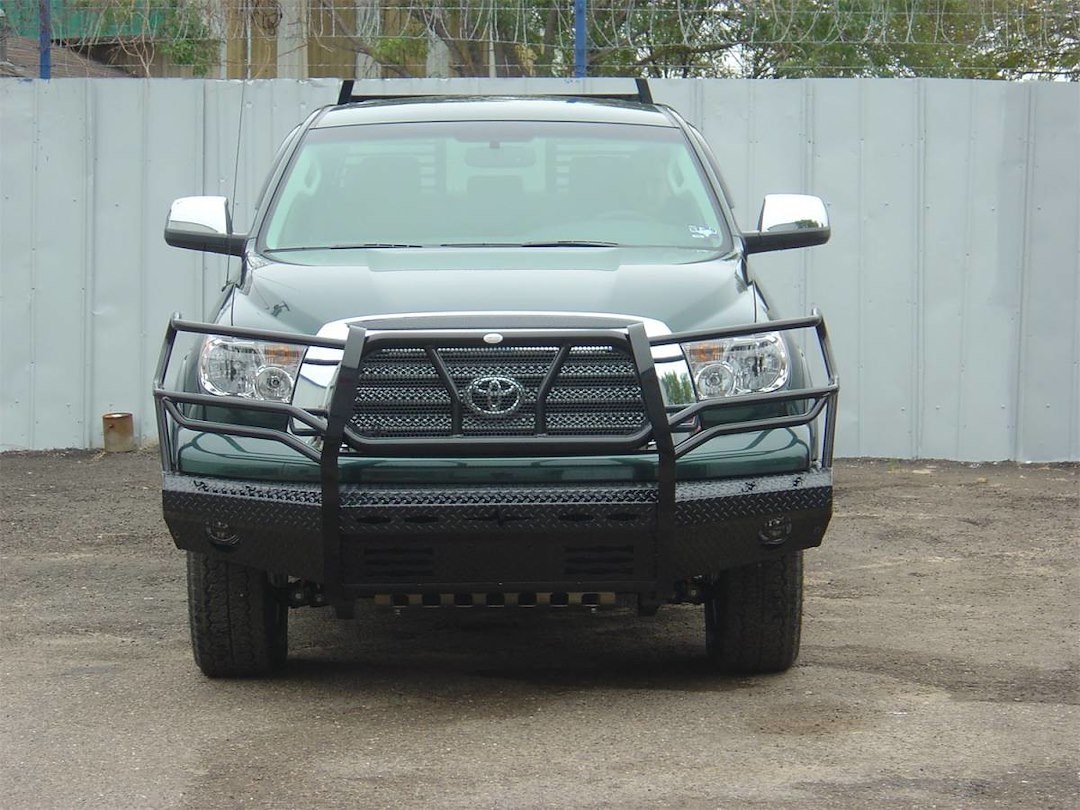 Frontier Truck Gear Bumper, Original, One Piece Design, Mounting Hardware Included, With Grille Guard, Without Winch Mount – 300-61-4005