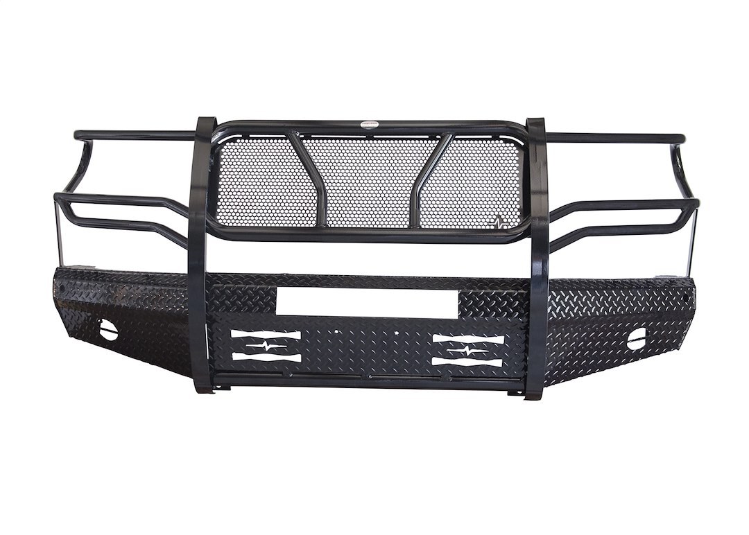 Frontier Truck Gear Bumper, Original, One Piece Design, Mounting Hardware Included, With Grille Guard, Without Winch Mount – 300-61-4006