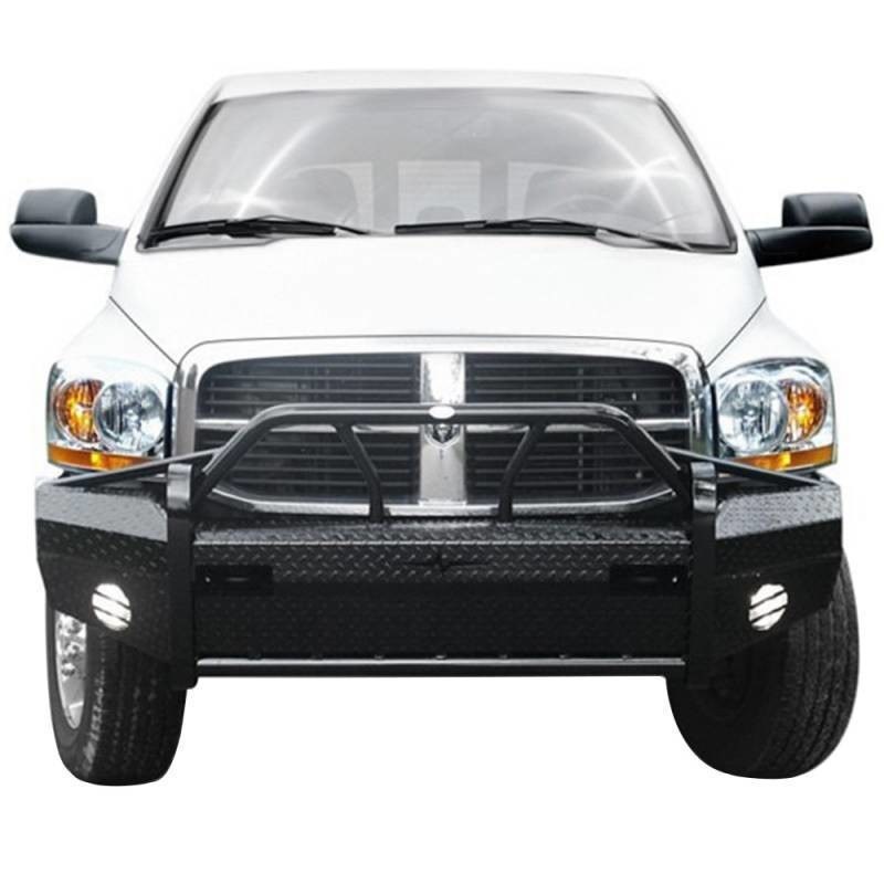Frontier Truck Gear Bumper, Xtreme, One Piece Design, Mounting Hardware Included, With Bull Bar, With OEM Style Foglight Cutouts – 600-10-4005