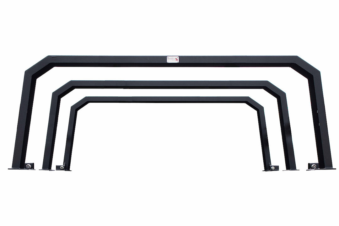Fishbone Bed Cargo Rack, Tackle, 500 Pound Capacity, 21-5/8 Inch High, Bolt-On, Powder Coat, Black, Steel, Without Toolbox Mount – FB21219
