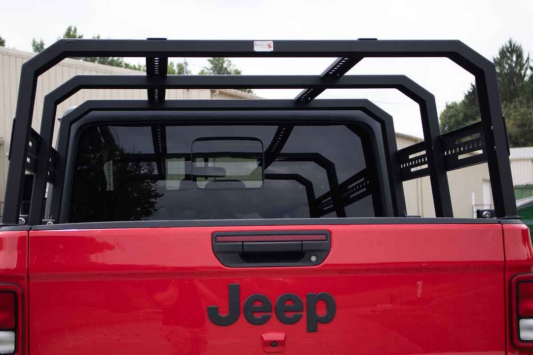 Fishbone Bed Cargo Rack, Tackle, 500 Pound Capacity, 21-5/8 Inch High, Bolt-On, Powder Coat, Black, Steel, Without Toolbox Mount – FB21219