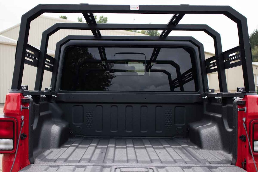 Fishbone Bed Cargo Rack, Tackle, 500 Pound Capacity, 21-5/8 Inch High, Bolt-On, Powder Coat, Black, Steel, Without Toolbox Mount – FB21219