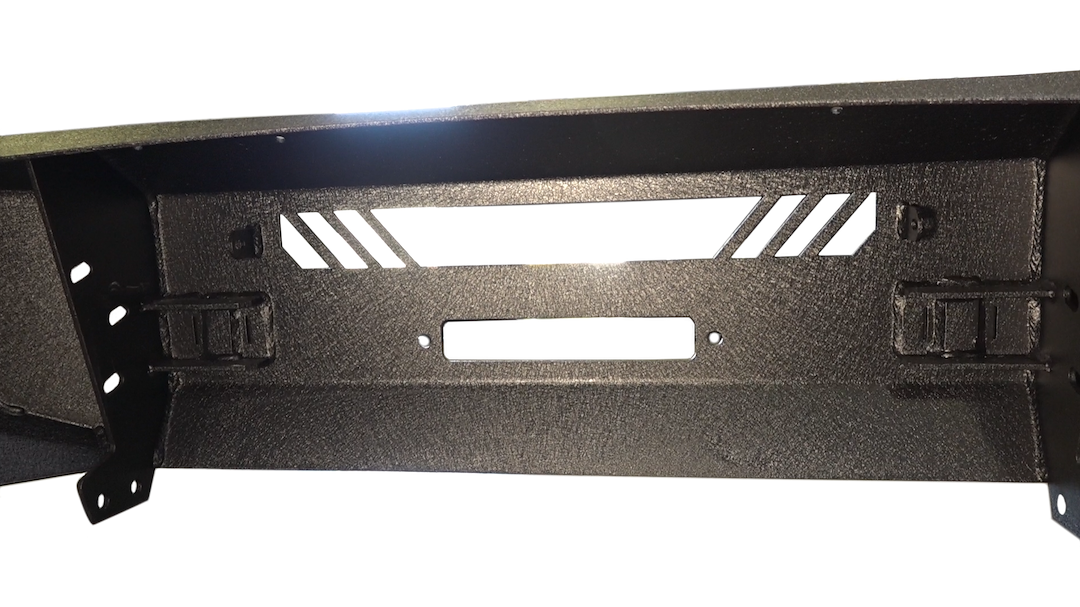 Fishbone Bumper, Pelican, Mounting Hardware Included, With Winch Mount for Up to 12000 Pound Winch, With 2 D-Ring Mounts – FB22347