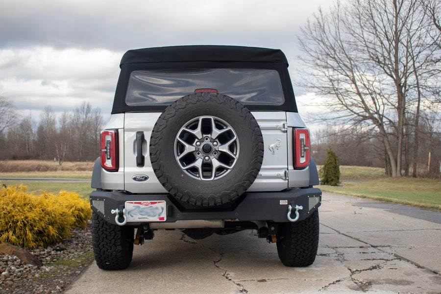 Fishbone Bumper, One Piece Design, Mounting Hardware Included, With 2 D-Ring Mounts, Without Inch Receiver Hitch, Powder Coated, Black – FB22360