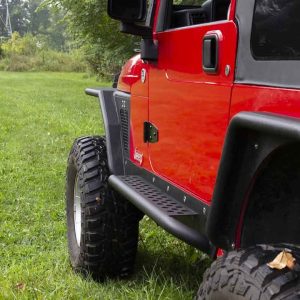 Fishbone Rocker Panel Guard, Tube Style, Powder Coated, Black, Steel – FB23028