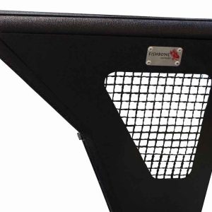Fishbone Fender, Tube Style, Preforated Side Panel, Powder Coated, Black, Steel, Pair – FB23112