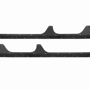 Fishbone Rocker Panel Guard, Scale Armor, Flush Style, Piranha Design, Gloss Powder Coat, Black, Steel – FB23190