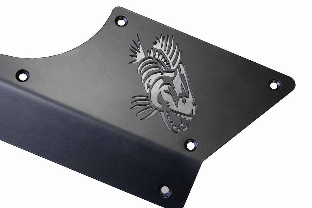 Fishbone Rocker Panel Guard, Scale Armor, Flush Style, Piranha Design, Gloss Powder Coat, Black, Steel – FB23190