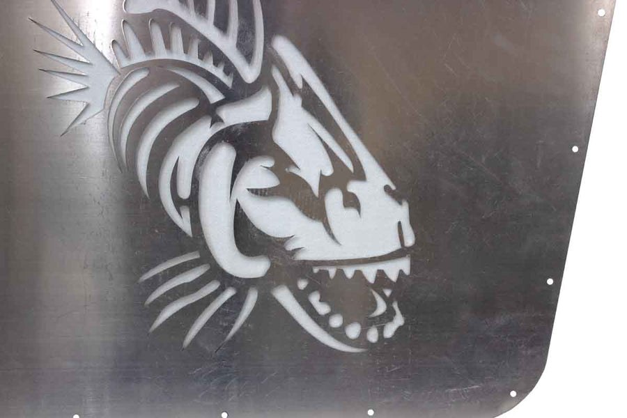 Fishbone Hood Vent, Bullhead, With Fishbone Logo, Raw, Aluminum – FB31134