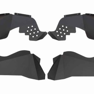 Fishbone Inner Fender, Without Logo, Powder Coated, Black, Aluminum, Set of 4 – FB33007
