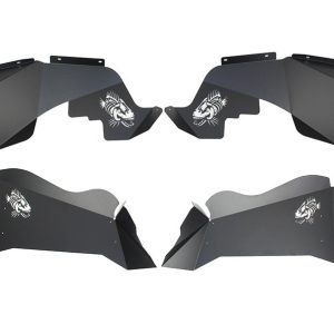 Fishbone Fender Well Liner, With Fishbone Logo, Powder Coated, Black, Aluminum, Set of 4 – FB33073