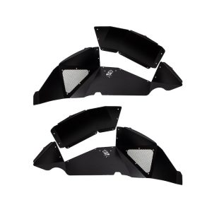 Fishbone Inner Fender, With Fishbone Logo, Powder Coated, Black Aluminum, Set of 2 – FB33130R