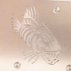 Fishbone Inner Fender, With Fishbone Logo, Mesh with Accents Plates, Raw, Aluminum, Set of 2 – FB33210R