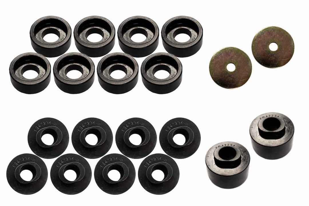 Fishbone Body Mount Bushings, Polyurethane, Set of 8 – FB47234