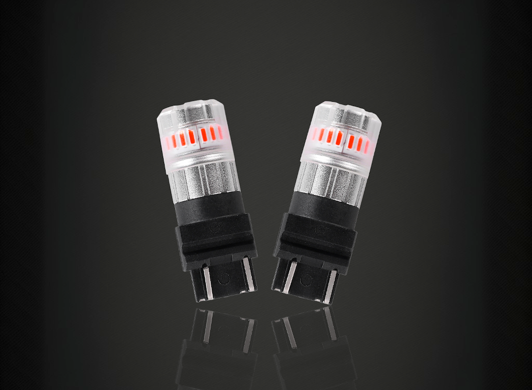 Freespirit Tail Light Bulb, Eco Series, WT21W Philips 3020 High Power LED, Red, 600 Lumens, 9 to 16 Volt DC, Set of 2 – 100-RTASPLITEV1BTP10