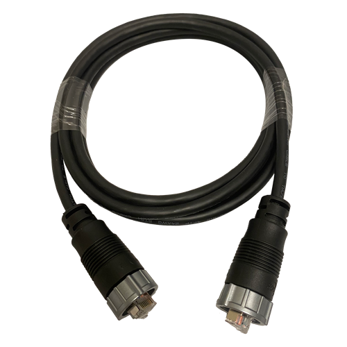 Furuno Ethernet Cable, Fits Tztouchxl Multi Function Display, Waterproof RJ45 to RJ45 Connectors, 2 Meter Length, Black – 001-653-250-00