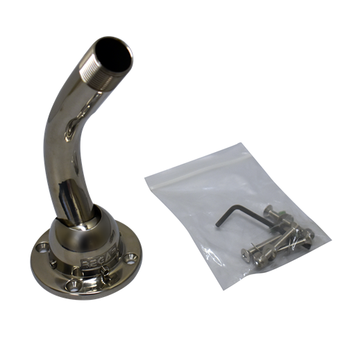 Furuno GPS Navigation System Antenna Mount, For Use to Mount Furuno GP-33, L-Angle Base Mount, Silver – 001-111-900-10