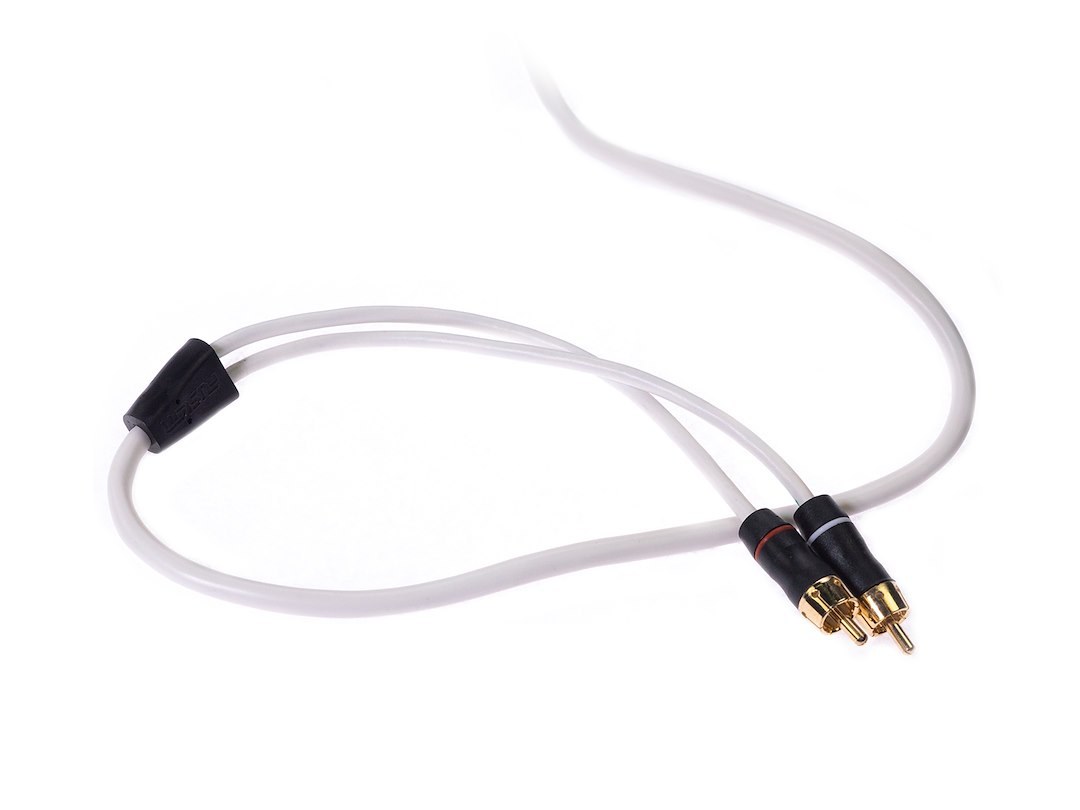 Fusion Elec Audio/ Video Cable, Performance, 2 Channels, 6 Feet Length, White, With Gold Plated Connectors – 010-12614-00