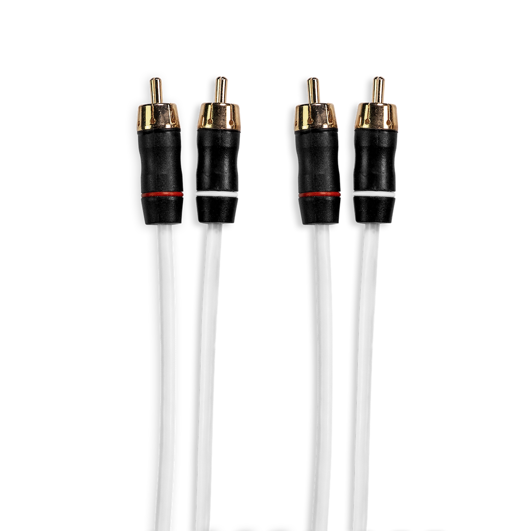 Fusion Elec Audio/ Video Cable, Performance, 2 Channels, 6 Feet Length, White, With Gold Plated Connectors – 010-12614-00