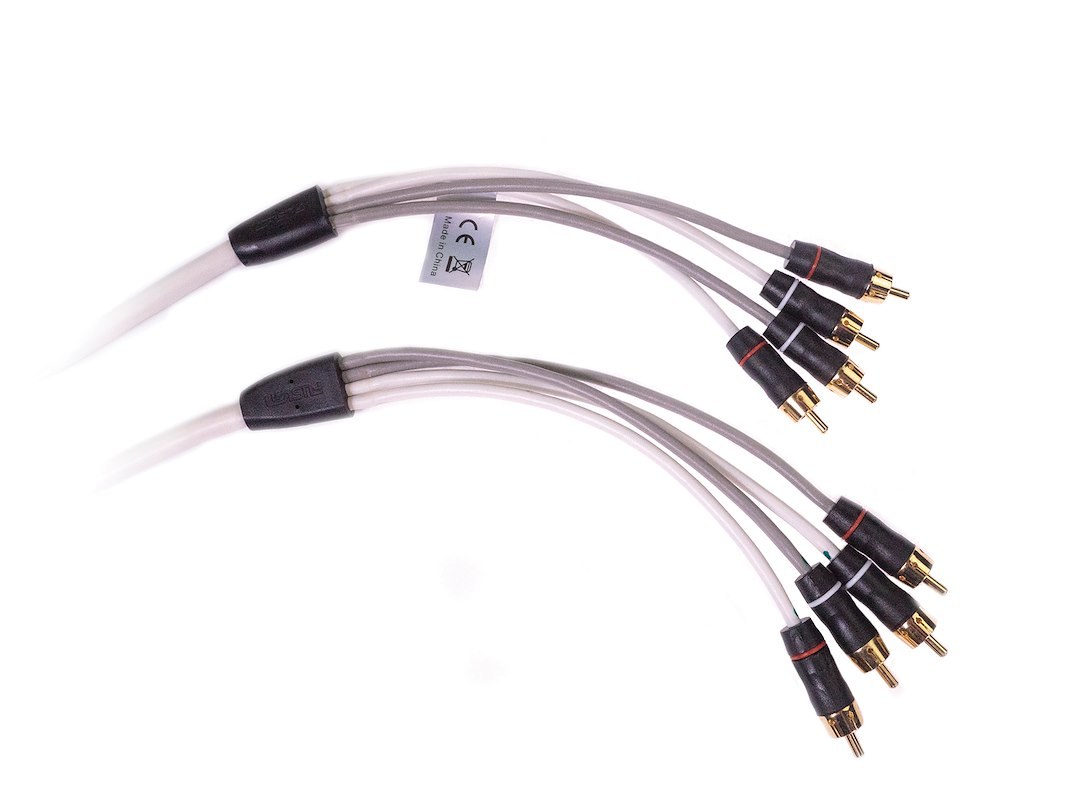 Fusion Elec Audio/ Video Cable, Performance, 4 Channels, 6 Feet Length, Black/ White, With Gold Plated Connectors – 010-12618-00