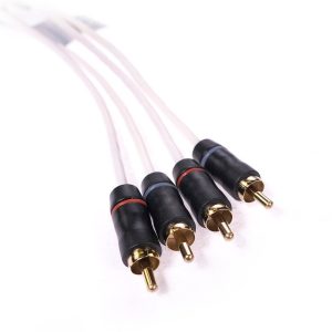 Fusion Elec Audio/ Video Cable, Performance, 4 Channels, 12 Feet Length, Black/ White, With Gold Plated Connectors – 010-12619-00