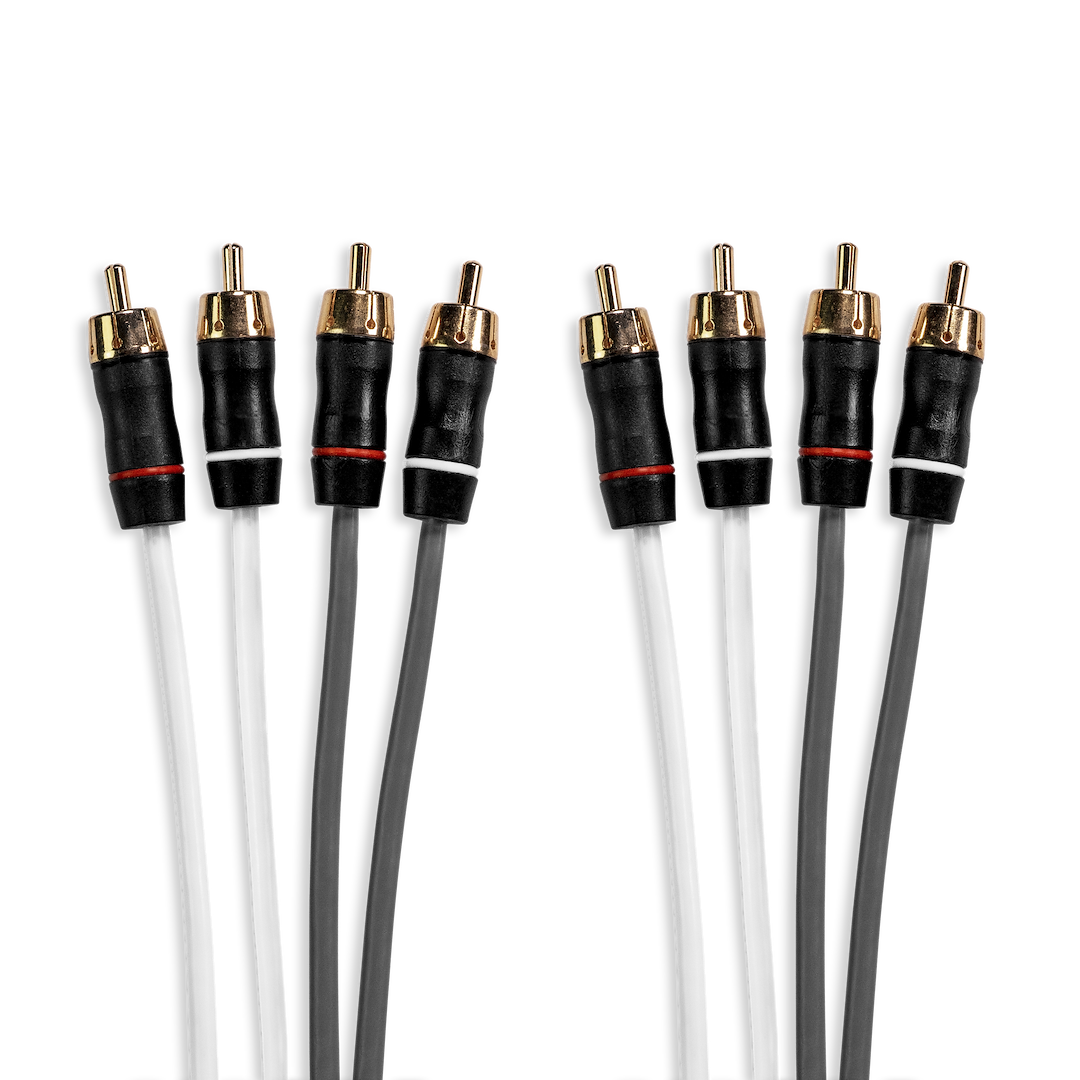 Fusion Elec Audio/ Video Cable, Performance, 4 Channels, 12 Feet Length, Black/ White, With Gold Plated Connectors – 010-12619-00