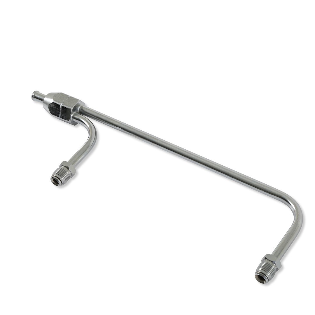 Mr. Gasket Carburetor Fuel Line, 8-21/32 Inch Length, 3/8 Inch Diameter, Chrome Plated Copper – 1551