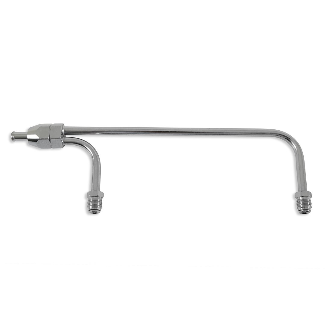 Mr. Gasket Carburetor Fuel Line, 8-21/32 Inch Length, 3/8 Inch Diameter, Chrome Plated Copper – 1551