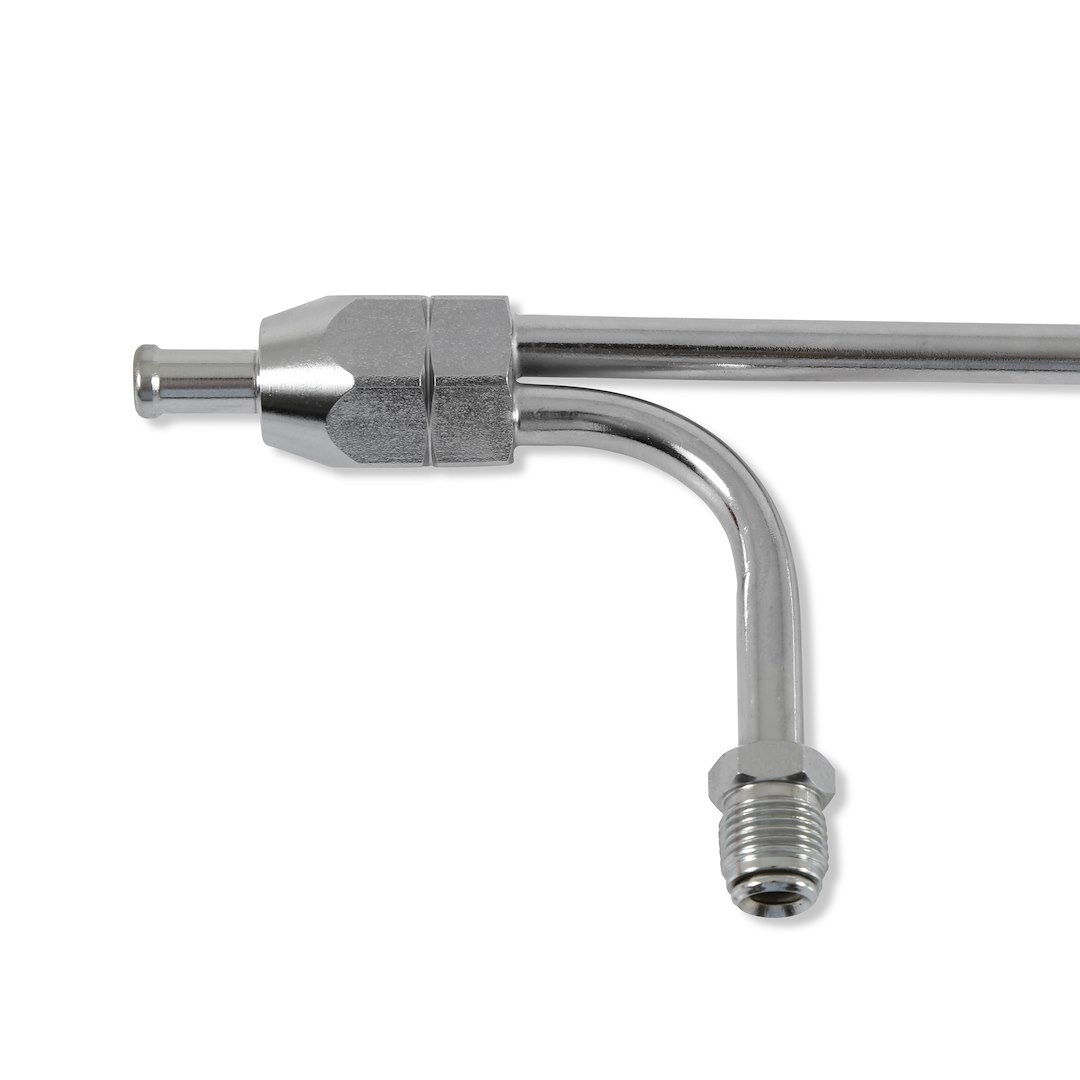 Mr. Gasket Carburetor Fuel Line, 8-21/32 Inch Length, 3/8 Inch Diameter, Chrome Plated Copper – 1551
