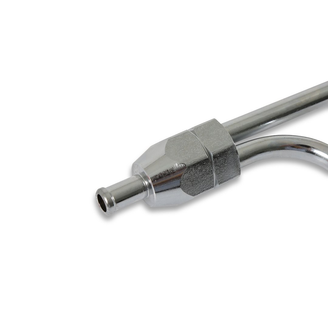 Mr. Gasket Carburetor Fuel Line, 8-21/32 Inch Length, 3/8 Inch Diameter, Chrome Plated Copper – 1551