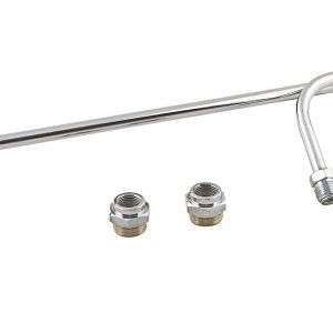 Mr. Gasket Carburetor Fuel Line, 9-5/16 Inch Length, 3/8 Inch Diameter, Chrome Plated Copper – 1552