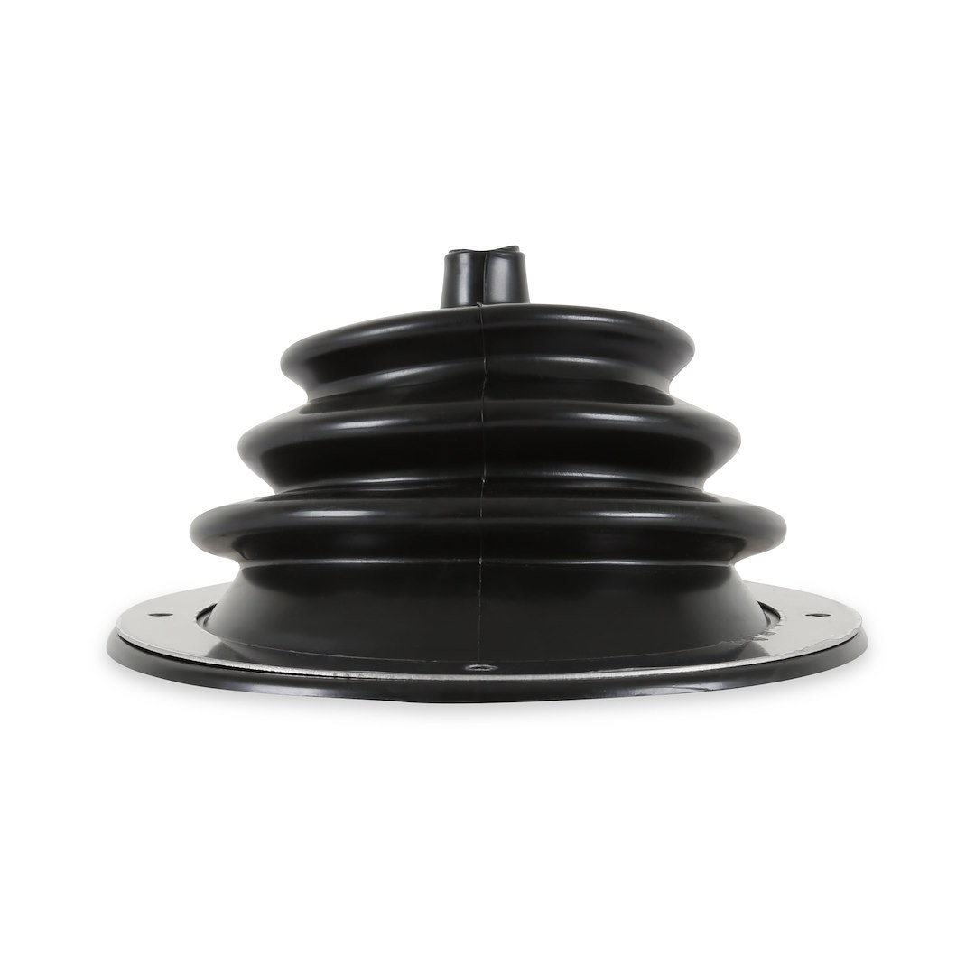 Mr. Gasket Shifter Boot, For Use with Manual Transmission Shifters, 5-1/2 Inch Diameter, Black, With Boot Plate – 1651