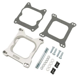 Mr. Gasket Carburetor Adapter, Adapts Square Flange Carburetor to Quadrajet 4-Barrel Intake Manifold, 0.750 Inch Thick, With Hardware – 1932