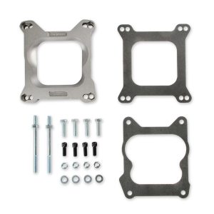 Mr. Gasket Carburetor Adapter, Adapts Square Flange Carburetor to Quadrajet 4-Barrel Intake Manifold, 0.750 Inch Thick, With Hardware – 1932