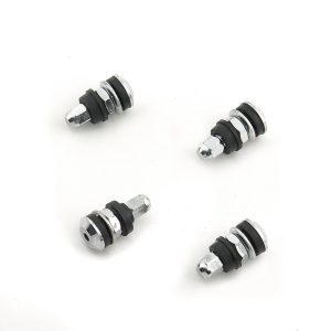 Mr. Gasket Valve Stem, Bolt on, Chrome Plated, Steel, Short Style, Set of 4 – 1957MRG
